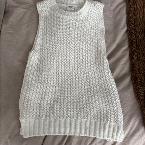 Women's White Sweater Vest